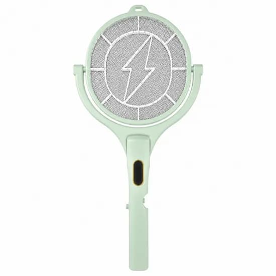 보성테크 LED 회전 전기모기채, 충전식, 90도회전, 민트, 1개