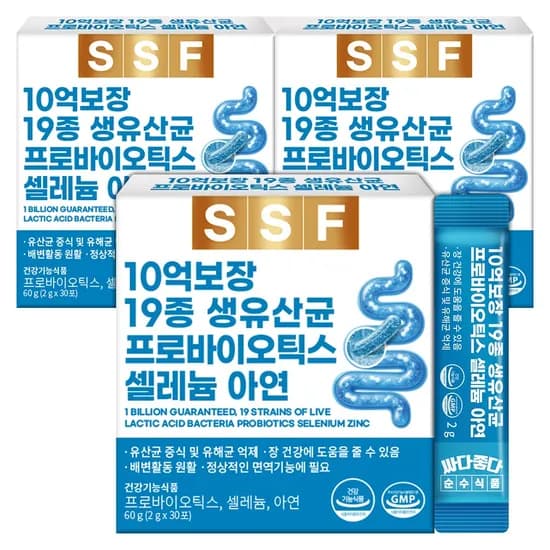 순수식품 10억보장 19종 생유산균 프로바이오틱스, 30포, 3박스