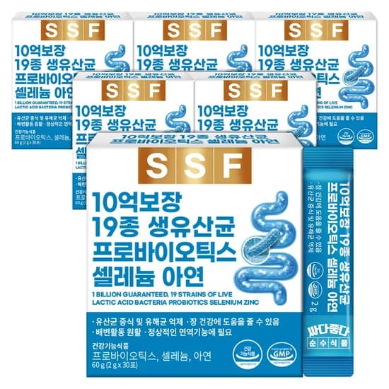 순수식품 10억보장 19종 생유산균 프로바이오틱스, 30포, 6박스