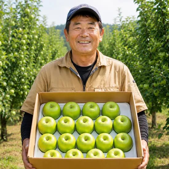 경북 썸머킹 아오리사과, 중대과, 5kg, 1박스