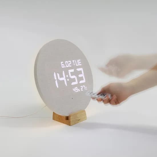 아이정 선라이즈 LED 무드등 벽시계, 벽시계용 USB 케이블, 5m