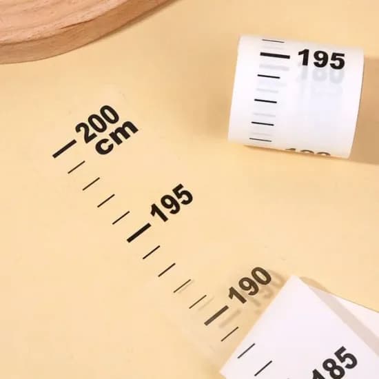 투명 키재기 스티커 롤타입, 화이트, 200cm, 1개