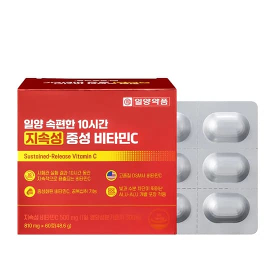 일양약품 속편한 10시간 지속성 중성 비타민C, 60정, 1개