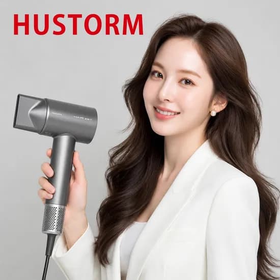 휴스톰 헤어 드라이기, BLDC-2NG, 항공모터, 음이온, 그레이, 1개