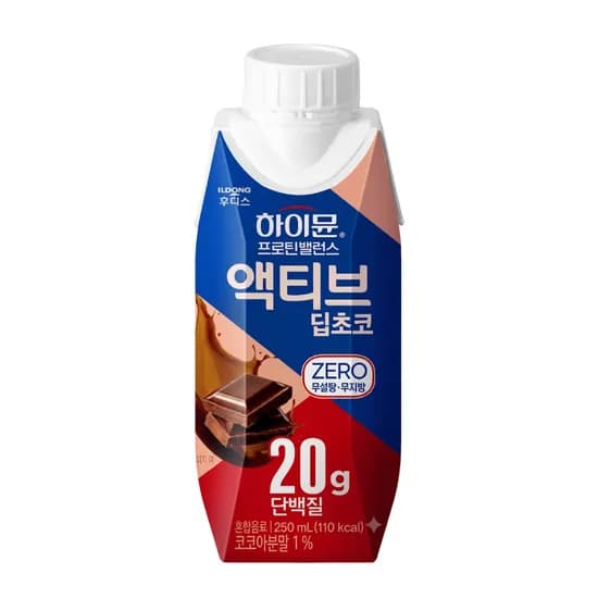 하이뮨 프로틴 밸런스 액티브 제로 딥초코 250ml 18개 하이뮨 프로틴 밸런스 액티브 제로 딥초코 250ml 18개