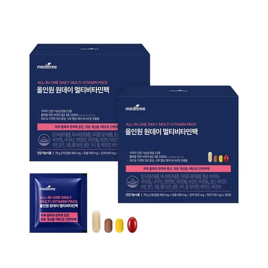 메디트리 이뮨 올인원 원데이 비타민 멀티팩 종합비타민 30팩 2개