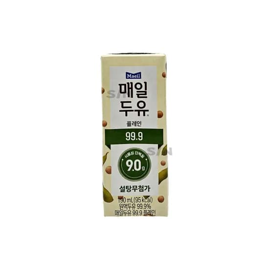 매일유업 매일두유 99.9 플레인, 190ml, 24개