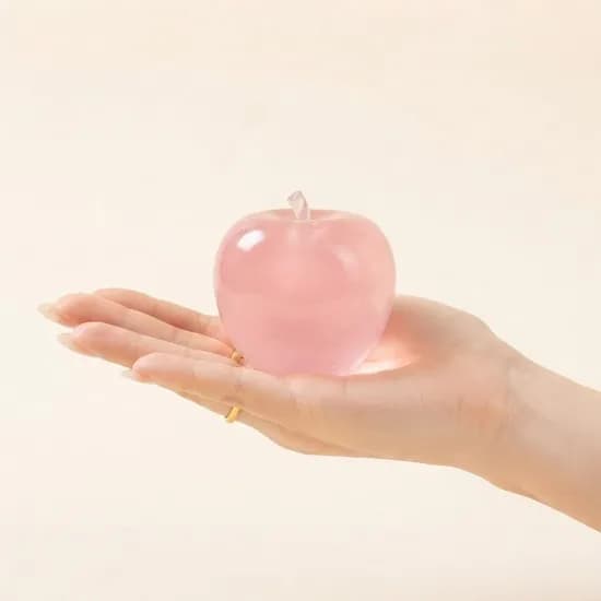 리틀픽 사과 말랑이 스퀴시 로제 스트레스볼, 핑크, 79g, 1개