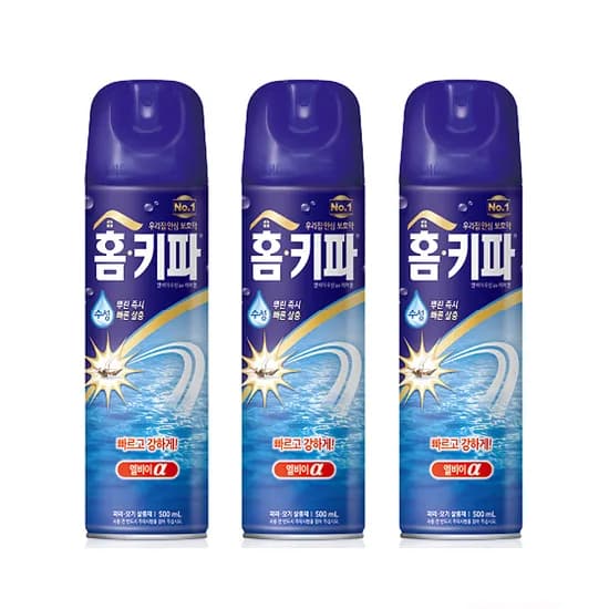 홈키파 수성 에어졸 모기 살충제 엘비이 알파 500ml 5개