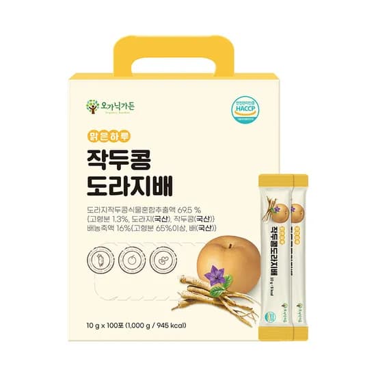 오가닉가든 맑은하루 작두콩도라지배 스틱,100포