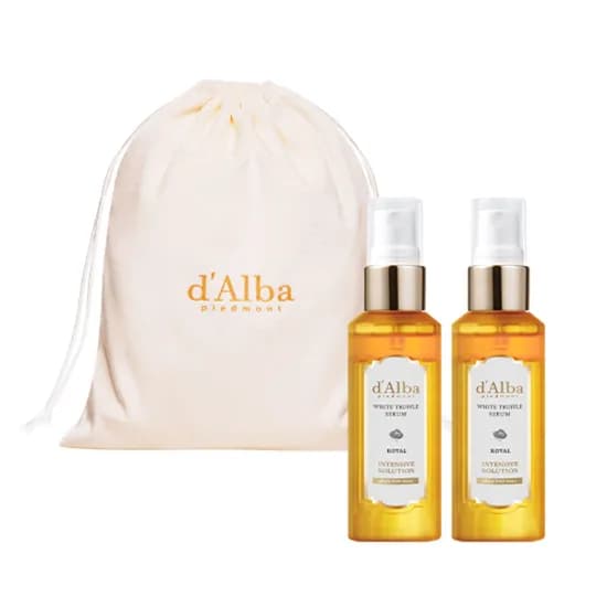 달바 화이트 트러플 로얄 인텐시브 세럼, 60ml 2개, 벨벳파우치(아이보리)