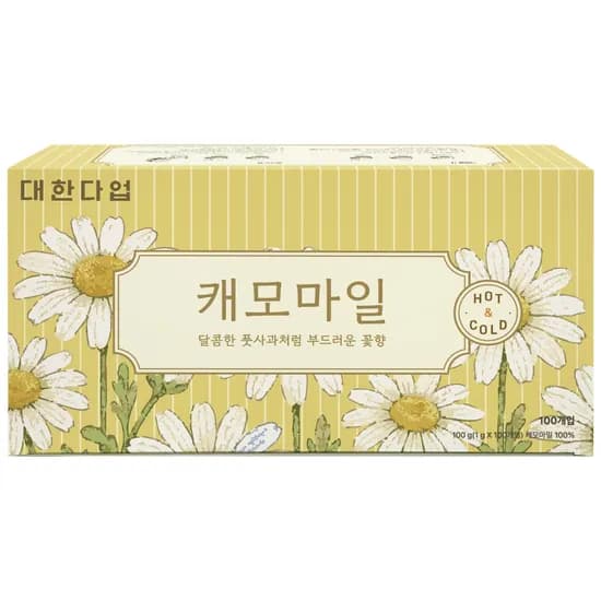 대한다업 캐모마일 티백 꽃차, 1g, 100개