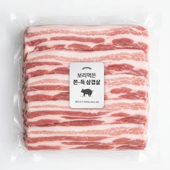 따봉프레시 보리먹은 숙성 흑돼지 황제 삼겹살 500g, 6개