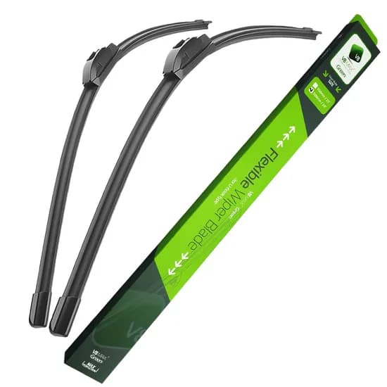 V8MAX 완벽밀착 전면 와이퍼 세트 U자형 플랫 그린 650mm+400mm 1세트