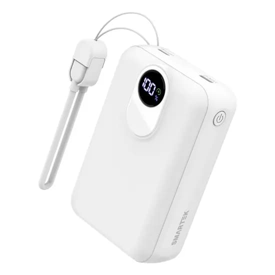 SMARTEK 고속충전 맥세이프 키링 보조배터리, STPB-MP20, 20000mAh, 화이트, 1개