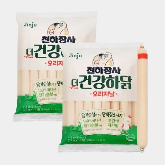 천하장사 더 건강하닭 오리지날, 28g, 16개, 2팩