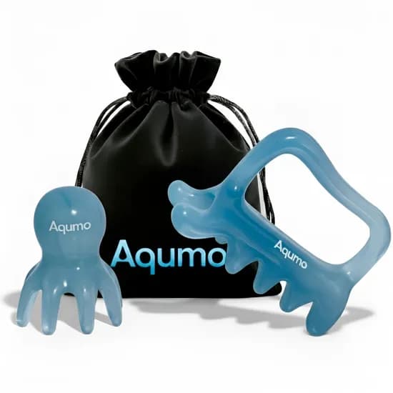Aqumo 두피 문어 괄사 바디, 블루, 1세트