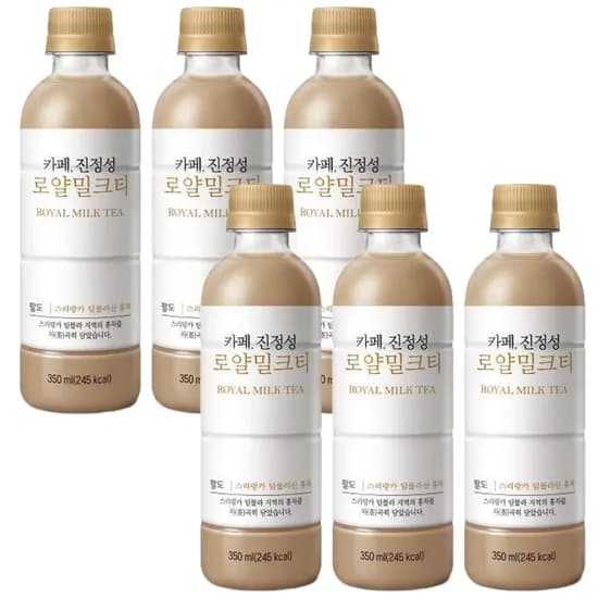 카페 진정성 로얄 밀크티, 350ml, 6개