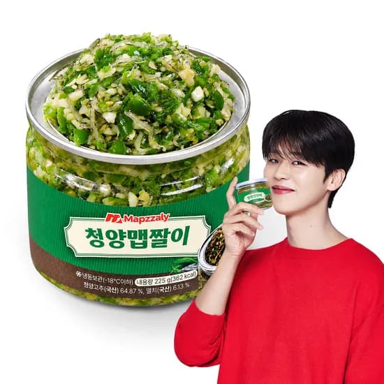 셰프애찬 수제 청양 맵짤이 매콤알싸한 225g 2통