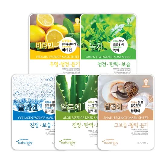 네이처바이 에센스 마스크팩 혼합 C타입, 5종, 100매, 1세트