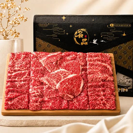 우화연 1++ 한우한판 선물세트, 1kg, 1개