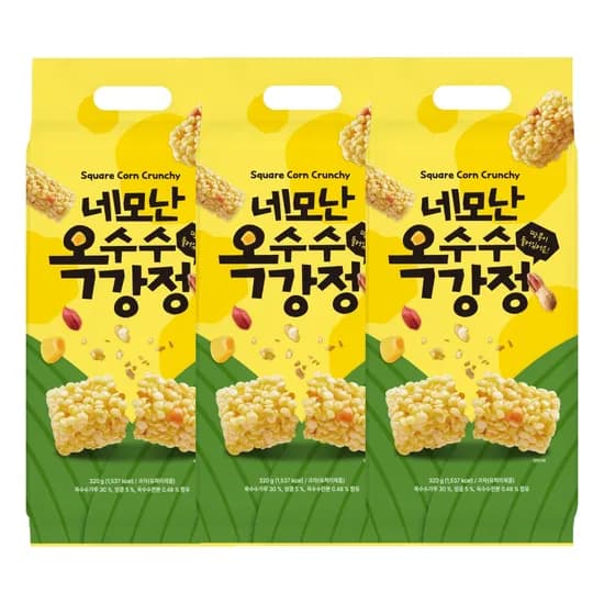 네모난 옥수수강정 대용량 320g 3개