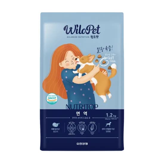 윌로펫 말랑육즙 강아지 소프트사료 면역 항산화 1.2kg 1개