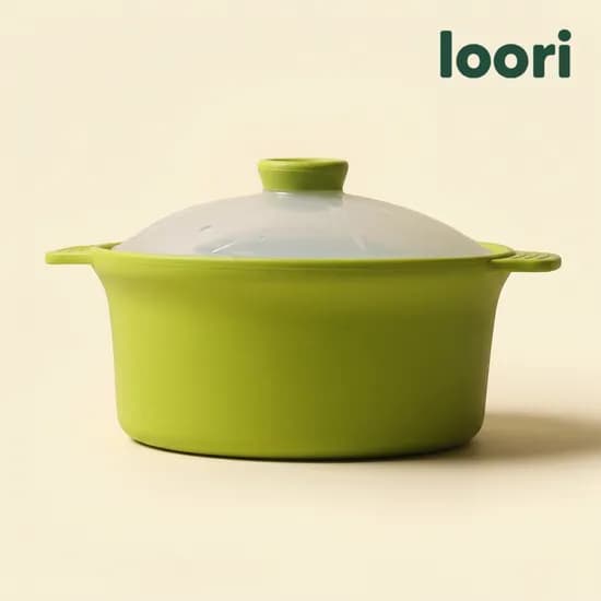 루리코리아 실리콘 전자레인지 찜기, 옐로우, 0.8L, 1개