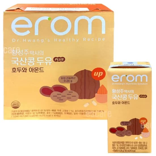 이롬 황성주 국산콩 두유 PLUS 호두와 아몬드, 190ml, 16팩