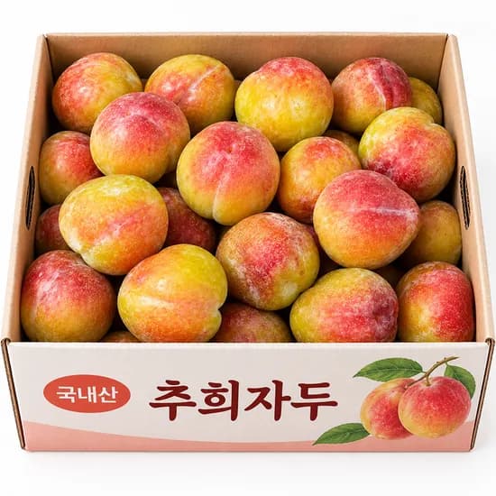 국내산 추희 자두, 중과, 1kg, 1박스