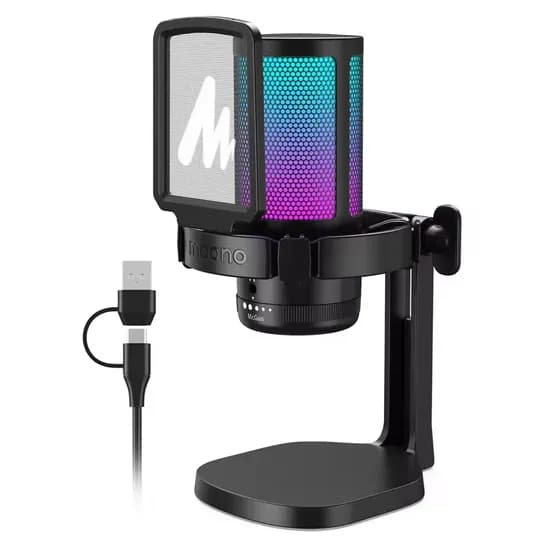 마오노 USB 콘덴서 게이밍 마이크 DGM20 블랙 1개