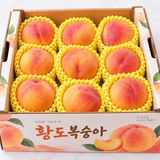 황도 복숭아 반말랑이, 특품, 4kg, 1박스