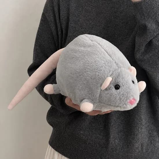 데데리트 생쥐 인형 쿠션, 그레이, 50cm, 1개
