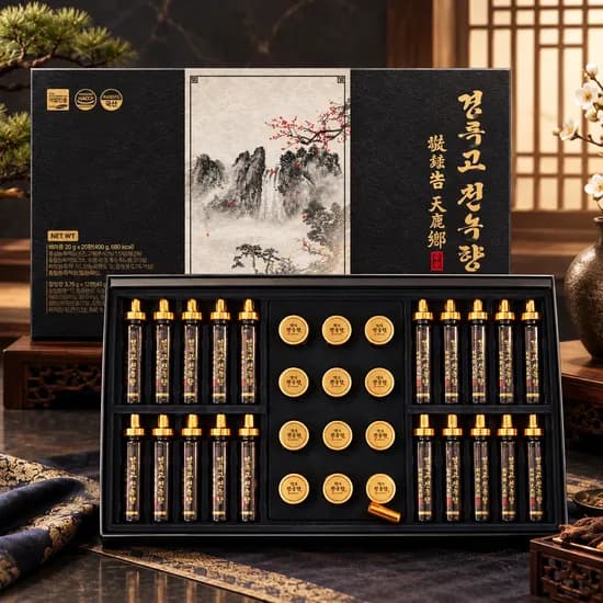경록고 국내산 6년근 흑삼 천녹향, 3.75g, 12개 + 20ml, 20병, 1박스