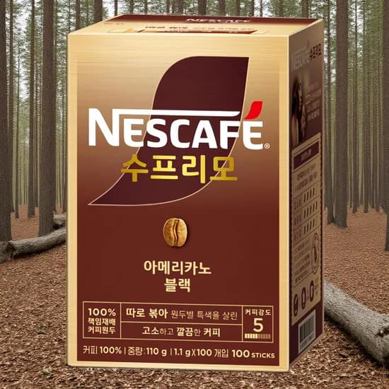 네스카페 수프리모 아메리카노 커피 스틱, 1.1g, 100개입, 1개