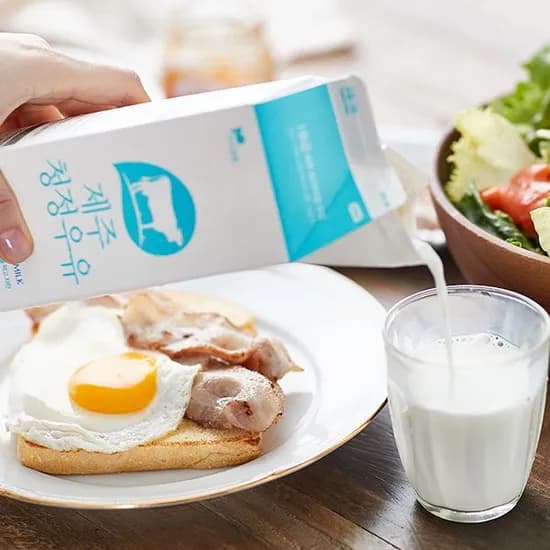 제주청정우유, 900ml, 4개