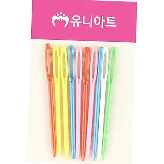 유니아트 플라스틱 돗바늘, 혼합색상, 1개