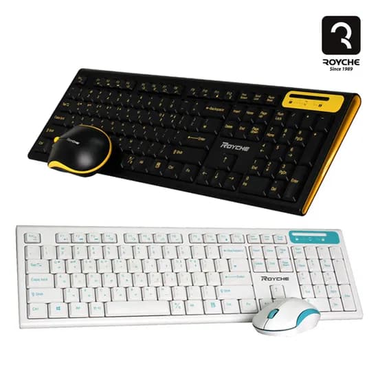 로이체 슬림 저소음 무선 키보드 마우스 세트 콤보 RX-3100 블랙 일반형 1개