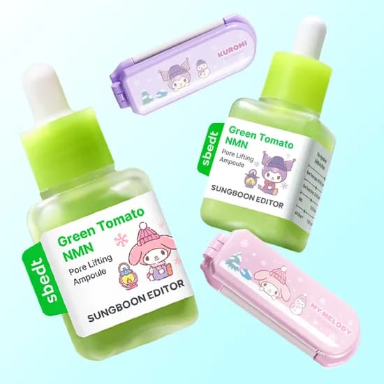 성분에디터 그린토마토 NMN 포어 리프팅 앰플 더블+빗거울 기획세트, 40ml, 2개