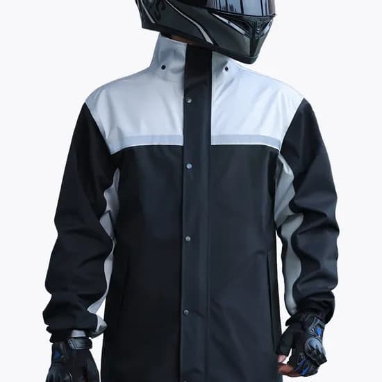 온브레이크 라이더 배달 상하의 세트 우비, 그레이블랙, 3XL, 1개