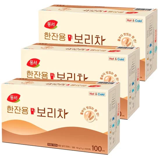 동서 한잔용보리차, 1.5g, 100개입, 3개