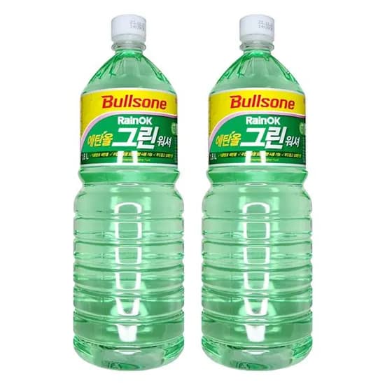 불스원 레인OK 에탄올 그린워셔, 1.8L, 2개