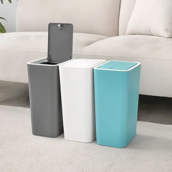 비스토리 원터치 사각 휴지통 화이트 155x220x330mm 1개