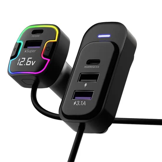 아이엠듀 시거잭 차량용 충전기 멀티 5포트, 120W