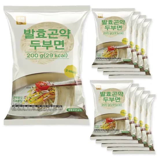 빼빼곤약 발효곤약 두부면, 200g, 10개