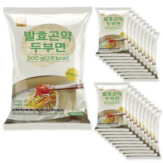 빼빼곤약 발효곤약 두부면, 200g, 20개