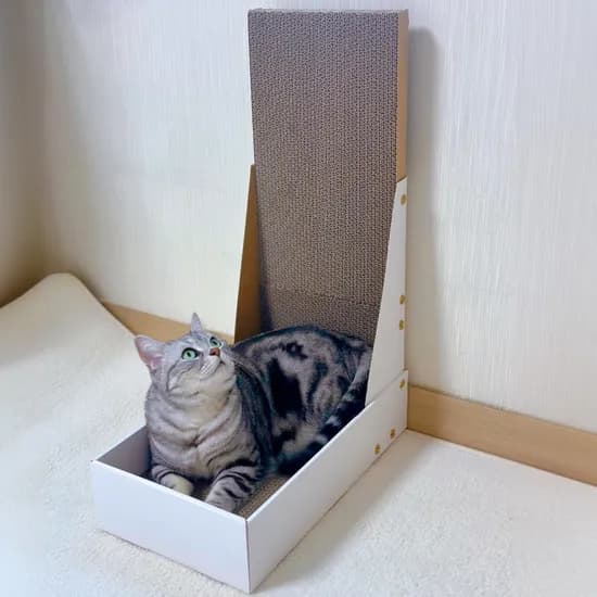 MAAH 고양이 수직 박스 스크래쳐, 화이트, 25x40x60cm, 1개