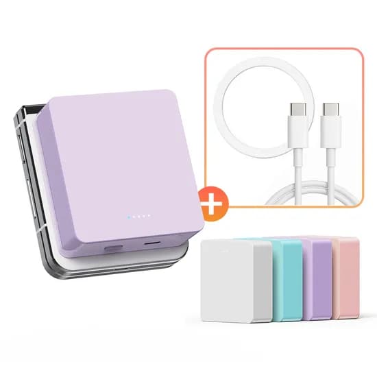 스마티 PD20W 고속 무선 충전 미니 맥세이프 보조배터리 10000mAh 맥세이프링 CtoC케이블 핑크 1개