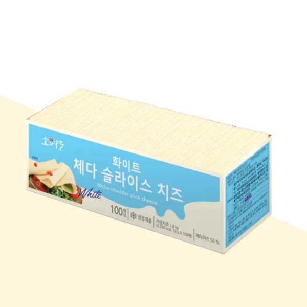 동원 소와나무 화이트 체다 슬라이스 치즈 18g 100매 1개