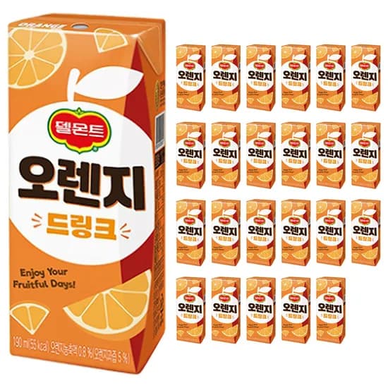 델몬트 드링크 오렌지 190ml 24개